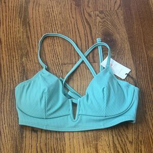 Shade & Shore Teal Women's Bikini Top Size 34C New with Tags